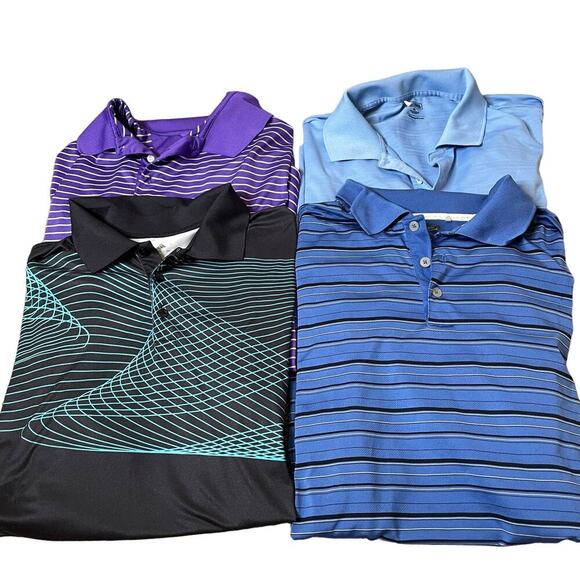 Golf shirts ADIDAS chaps Polo set of 4 Golf collared breathable shirts SZ XL - Picture 1 of 7